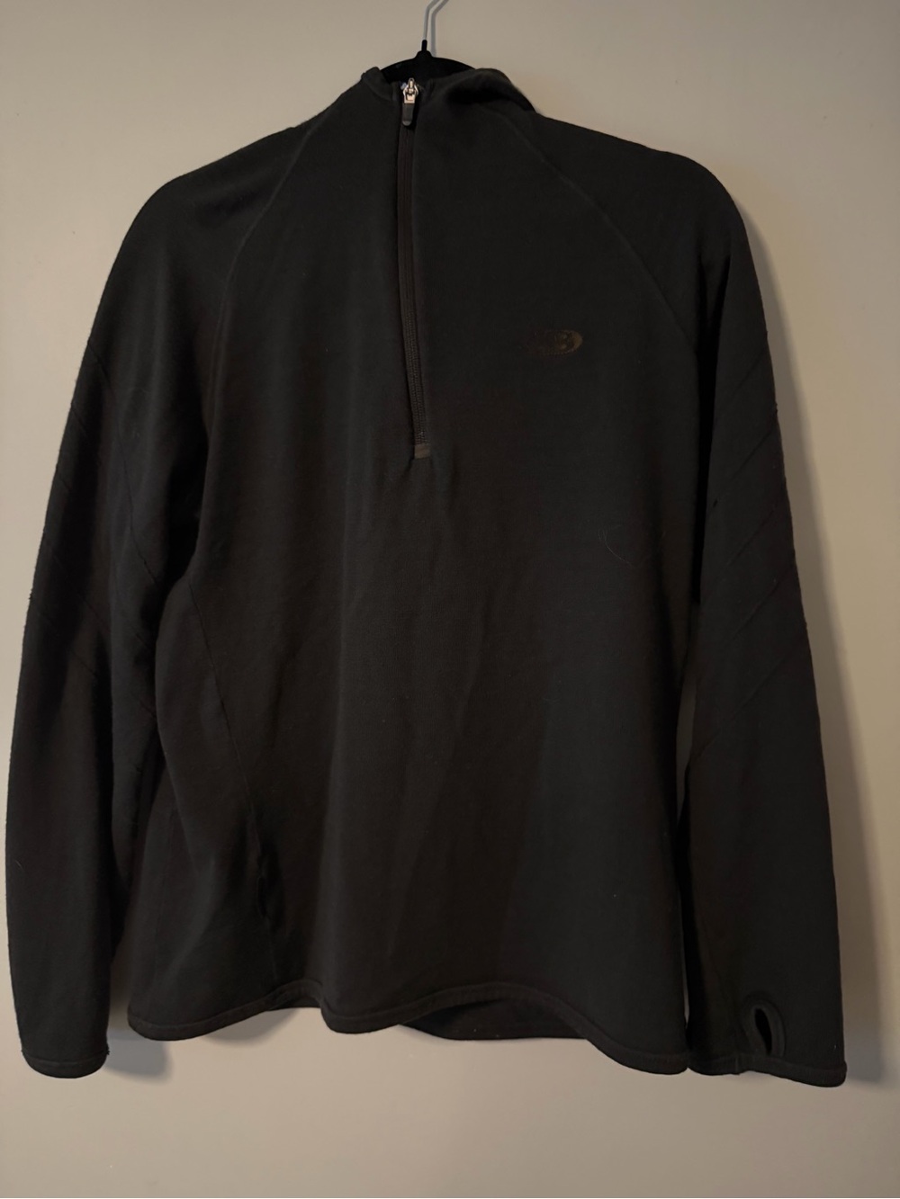 Icebreaker Men's Black Half-Zip Hooded Sweater